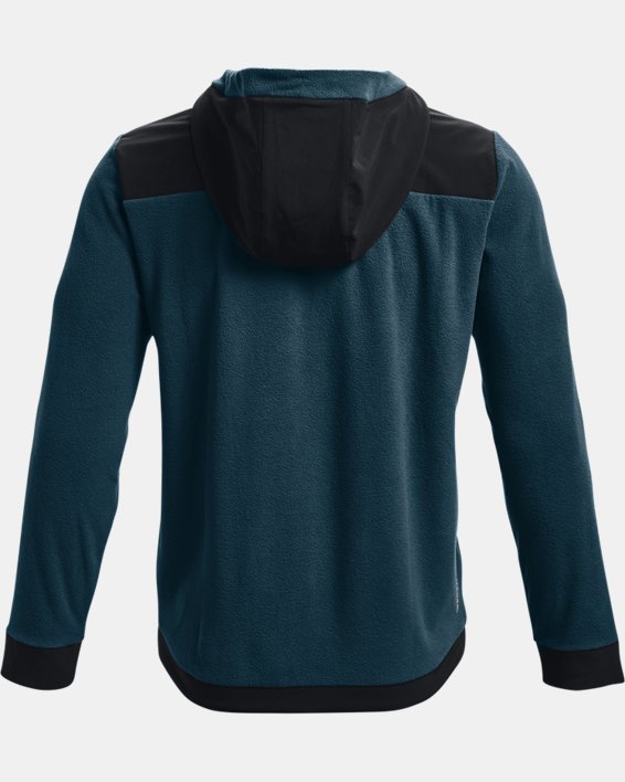 Men's UA RUSH™ Fleece Full-Zip Hoodie, Blue, pdpMainDesktop image number 8